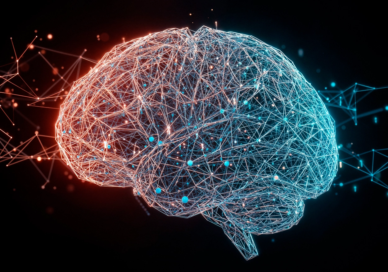 Représentation symbolique d’un cerveau en réseau illustrant la Programmation Neuro-Linguistique à Cahors et Saint-Denis-Catus avec Richard Tcherkez, praticien certifié.